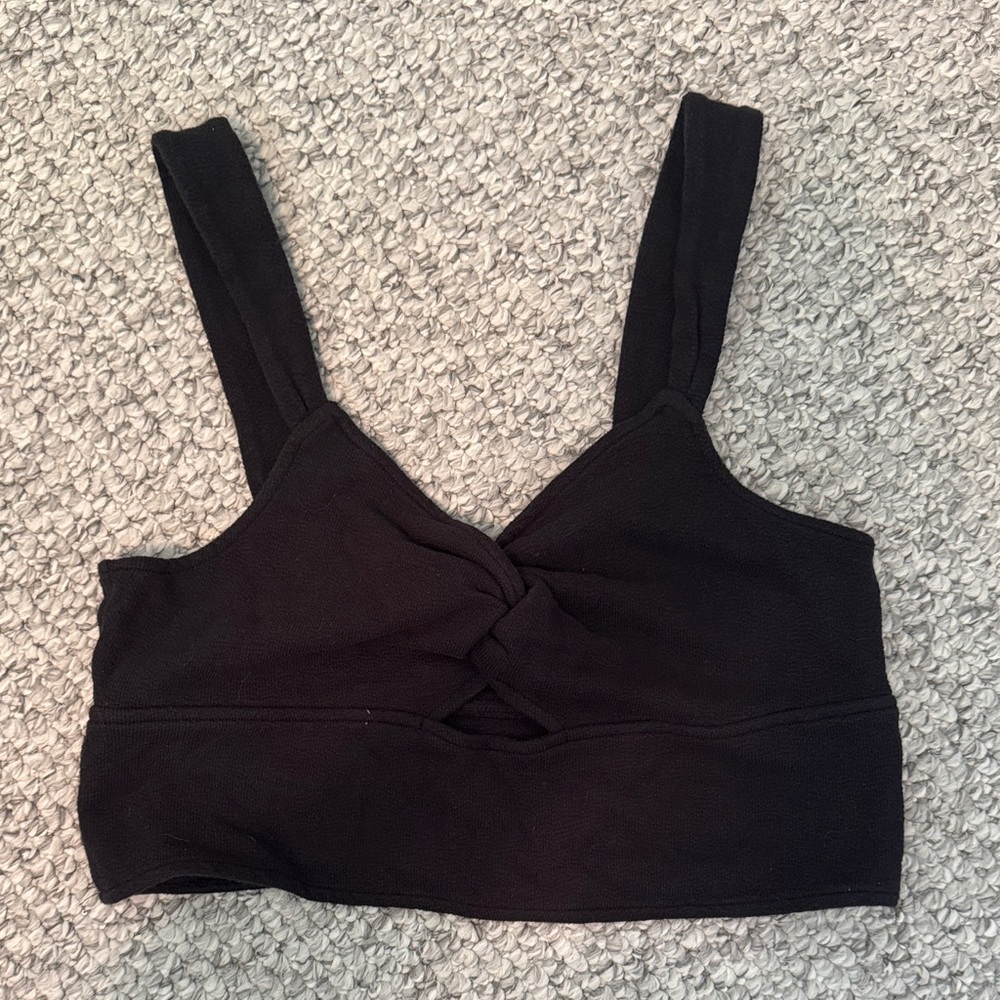 Madewell Black Knit Twist Tank
